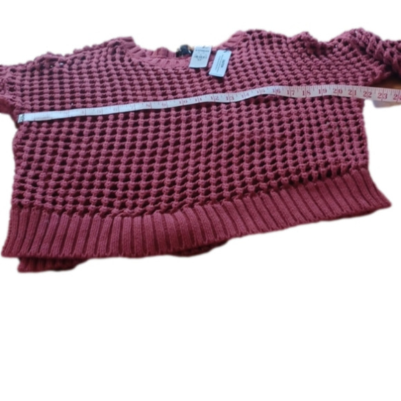 nwt Express rust colored fall sweater.Size small. Beautiful waffleknit  style. - Picture 10 of 10